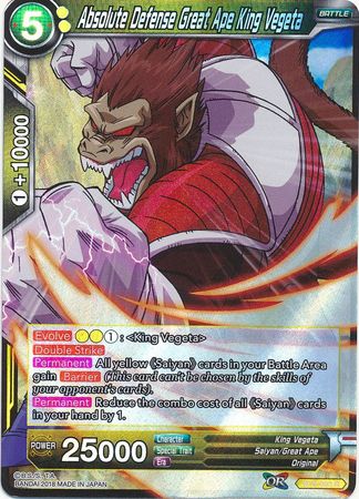 Absolute Defense Great Ape King Vegeta [BT3-092]