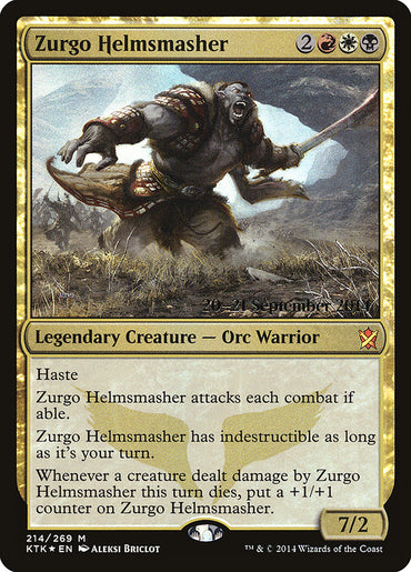 Zurgo Helmsmasher  [Khans of Tarkir Prerelease Promos]